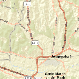 Politischer Bezirk Jennersdorf Street Map