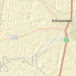 Körösladány Street Map