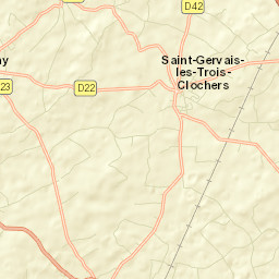 Saint-Gervais-les-Trois-Clochers Street Map