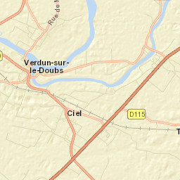 Verdun-sur-le-Doubs Street Map