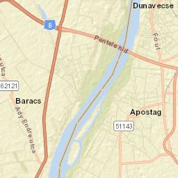 Dunavecse Street Map