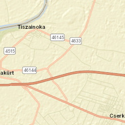 Cserkeszőlő Street Map