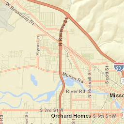 Orchard Homes Street Map