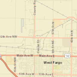 West Fargo Street Map