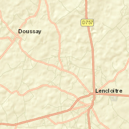 Lencloître Street Map