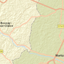 Martizay Street Map