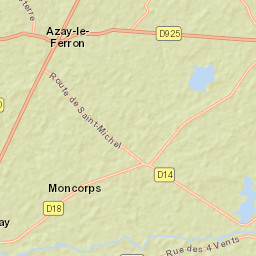 Azay-le-Ferron Street Map