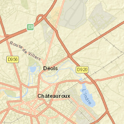 Déols Street Map