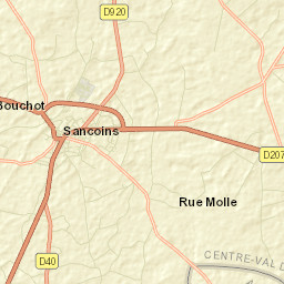 Sancoins Street Map