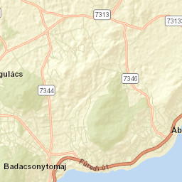 Badacsonytomaj Street Map