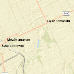 Lajoskomárom Street Map