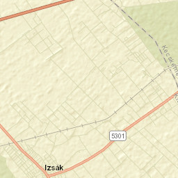 Izsák Street Map
