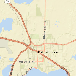 Detroit Lakes Street Map