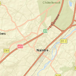Naintré Street Map