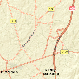 Bletterans Street Map