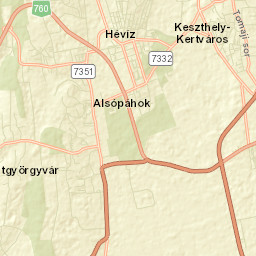 Hévíz Street Map
