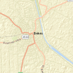 Békés Street Map