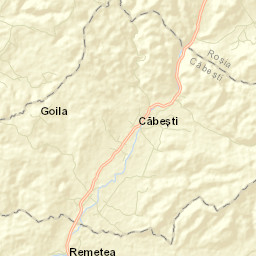 Comuna Căbeşti Street Map