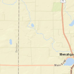 Menahga Street Map
