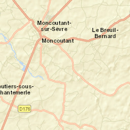 Moncoutant Street Map