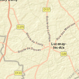 Lucenay-lès-Aix Street Map