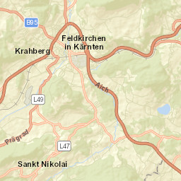 Feldkirchen District Street Map