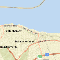 Balatonberény Street Map