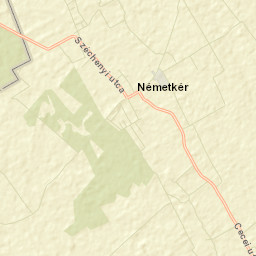 Németkér Street Map
