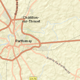Parthenay Street Map