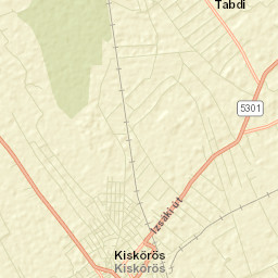 Kiskőrös Street Map