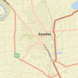 Szentes Street Map