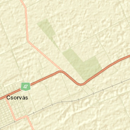 Csorvás Street Map