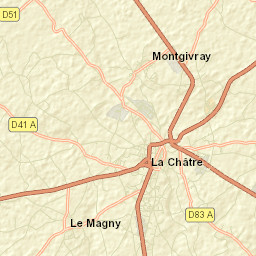 La Châtre Street Map