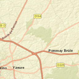 Yzeure Street Map