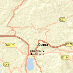 Clairvaux-les-Lacs Street Map