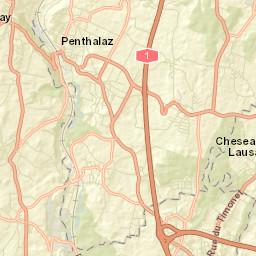 Penthalaz Street Map