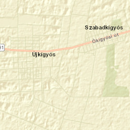 Újkígyós Street Map