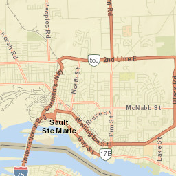 Sault Ste. Marie Street Map