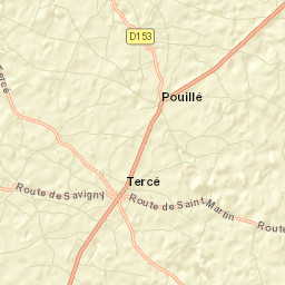 Tercé Street Map