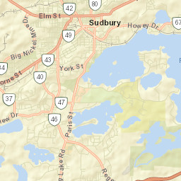 Greater Sudbury Street Map