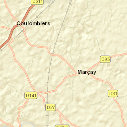 Coulombiers Street Map