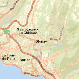 Blonay Street Map
