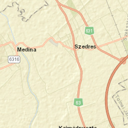 Szedres Street Map
