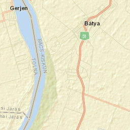 Bátya Street Map