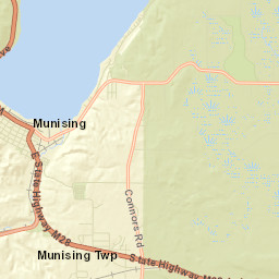 Munising Street Map