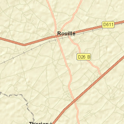Rouillé Street Map