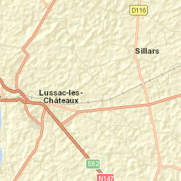 Lussac-les-Châteaux Street Map