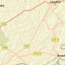 Chaillac Street Map