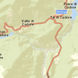 Pieve di Cadore Street Map