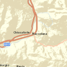 Chiusaforte Street Map